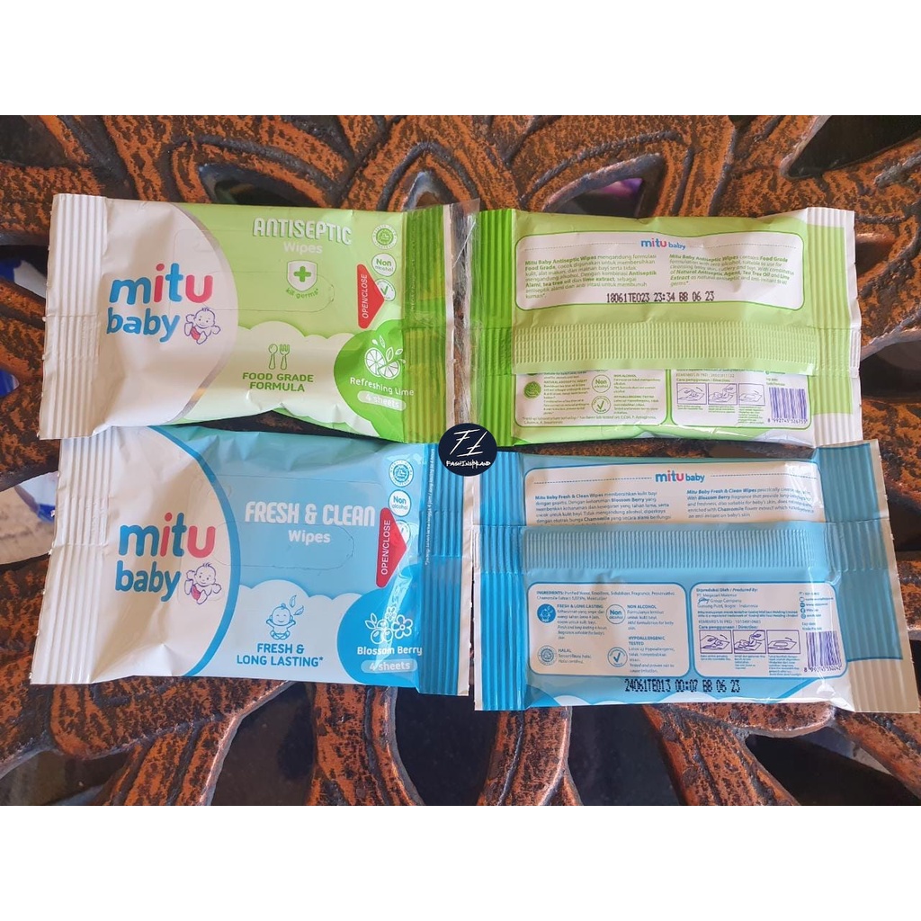 Tisu Basah Bayi Antiseptik Antiseptic Wipes MITU Baby Food Grade | Fresh & Clean Wipes Fresh & Long 