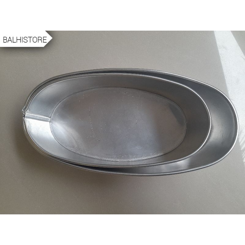 1Set Loyang Kue Oval / Cetakan Kue Bolu Oval Aluminium