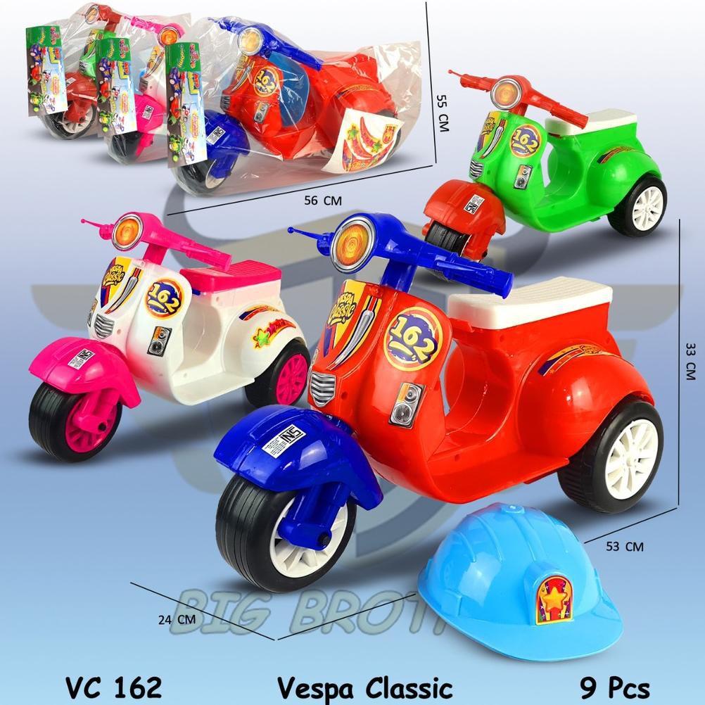 MURAH - MURAH VC162 Vespa Pespa Vesva Mini Bisa Di Naiki Naikin Mainan Anak Perempuan Cewek Motor