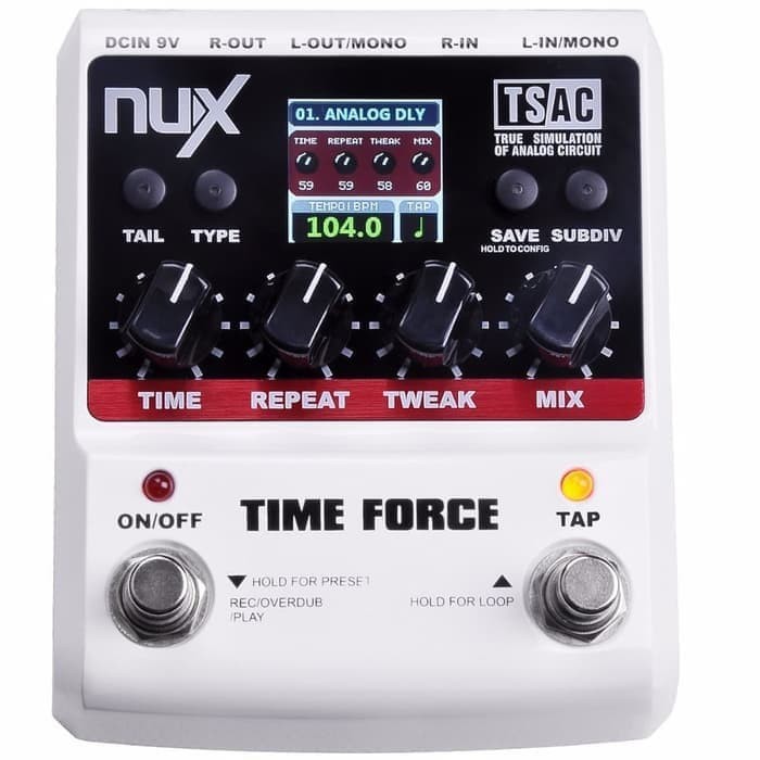 Stompbox NUX Time Force Multi Digital Delay Effect Efek Pedal Gitar