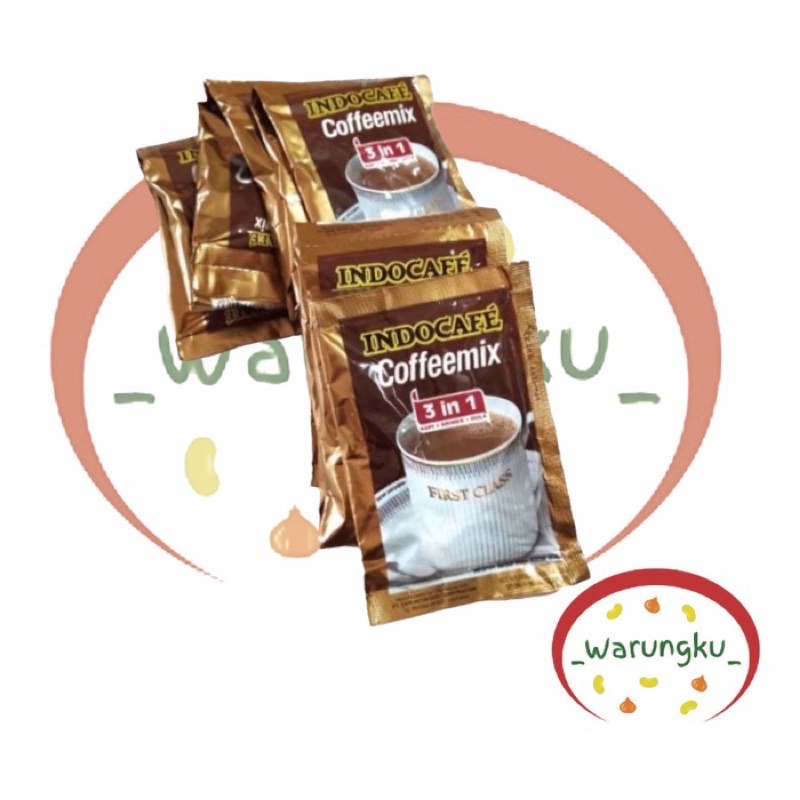 RENCENG Indocafe coffemix 3 in 1 Kopi Krimer Gula Mix [10 pcs / 1 renceng]