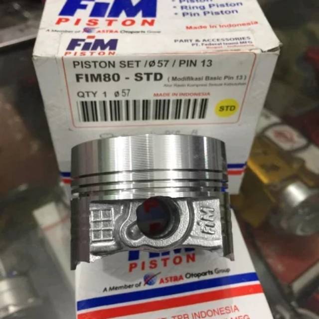 piston kit fim racing pin 13/mentah