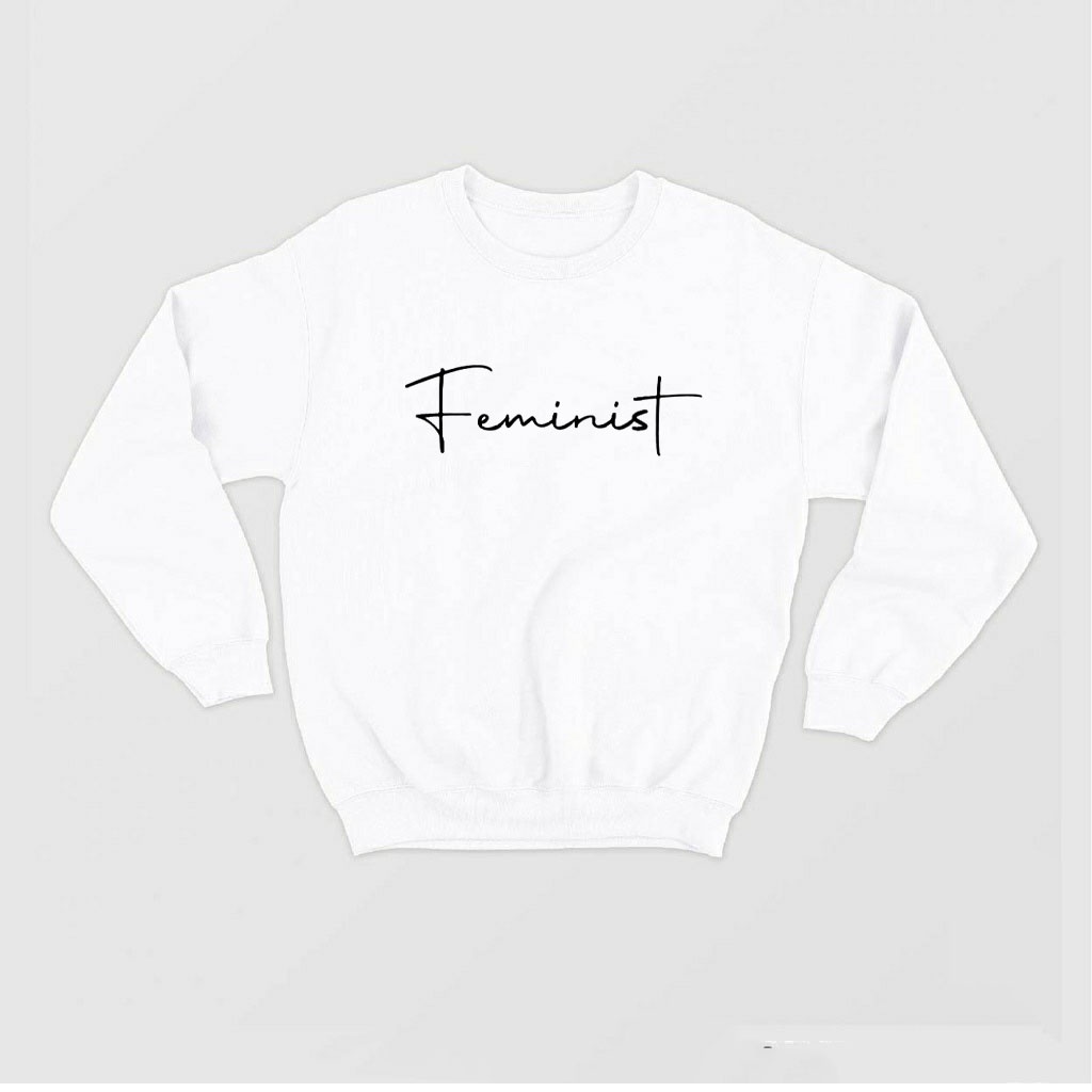 VNI.ID Basic Sweater Polos Feminist Pria & Wanita SIZE M-XXL-PUTIH