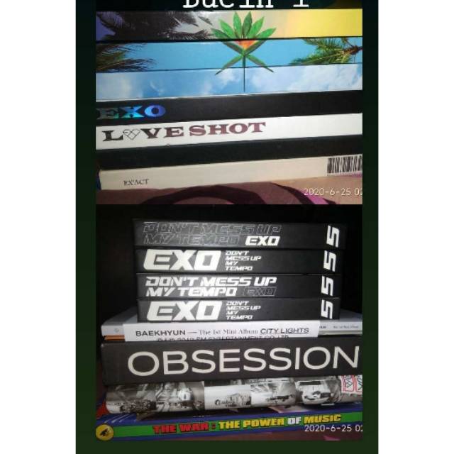 EXO ALBUM ONLY (xexo-exo-vivace-mid-power-sfy sehun-universe-cbx-monster