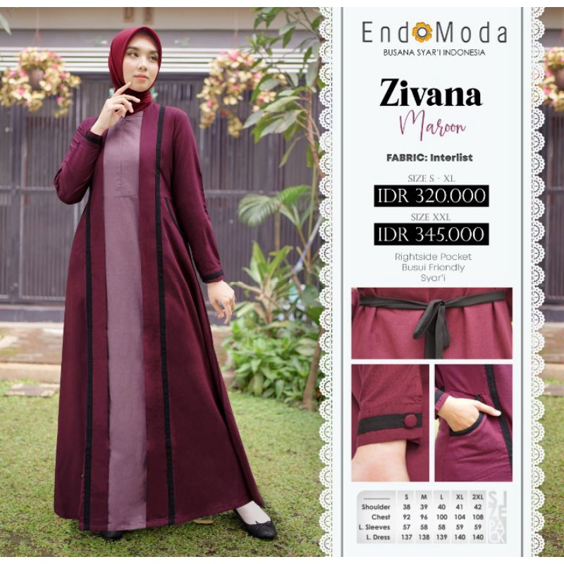 dress endomoda gamis terbaru Zivanna endomoda 2022