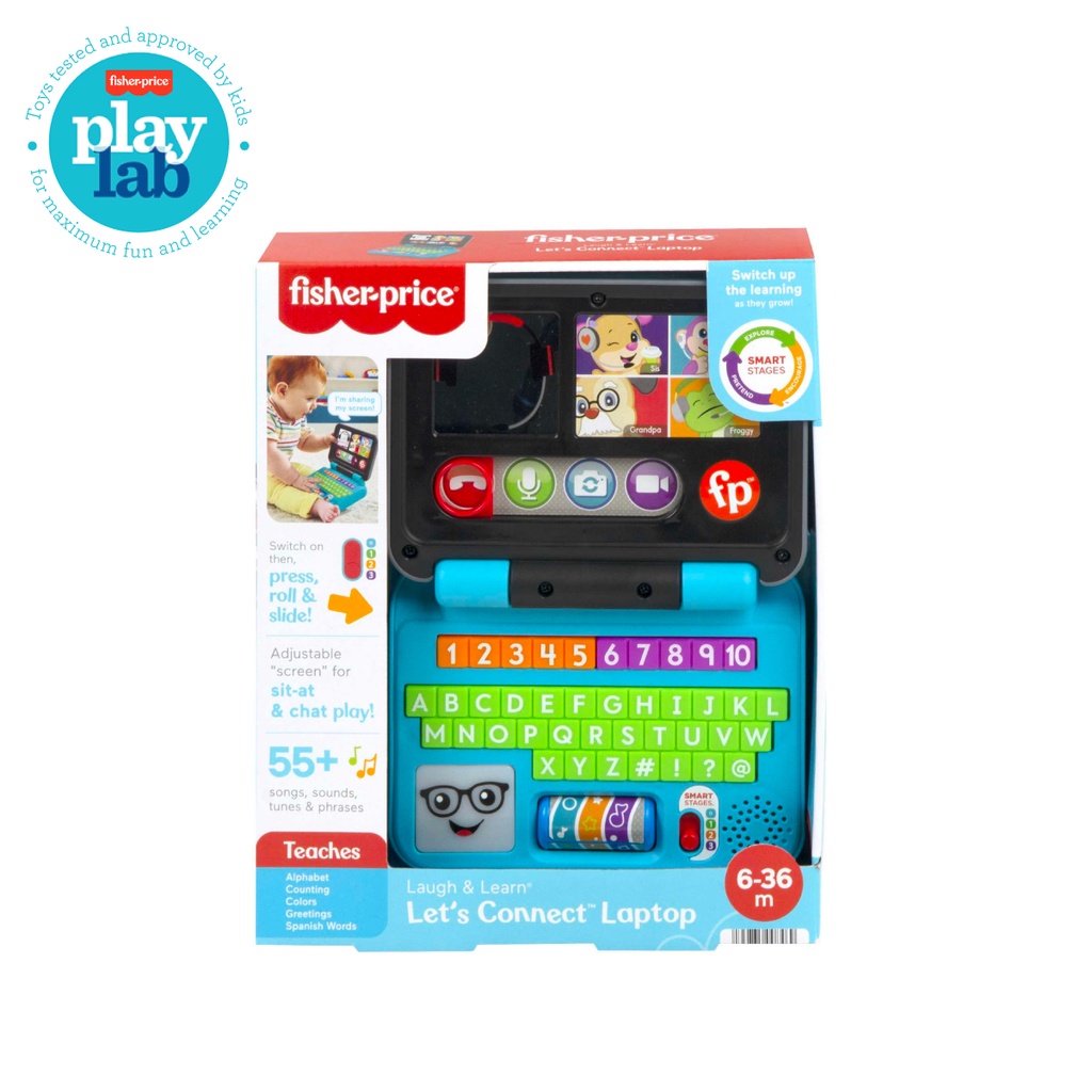 Fisher-Price Laugh &amp; Learn Let's Connect Laptop -  Mainan Laptop Bayi