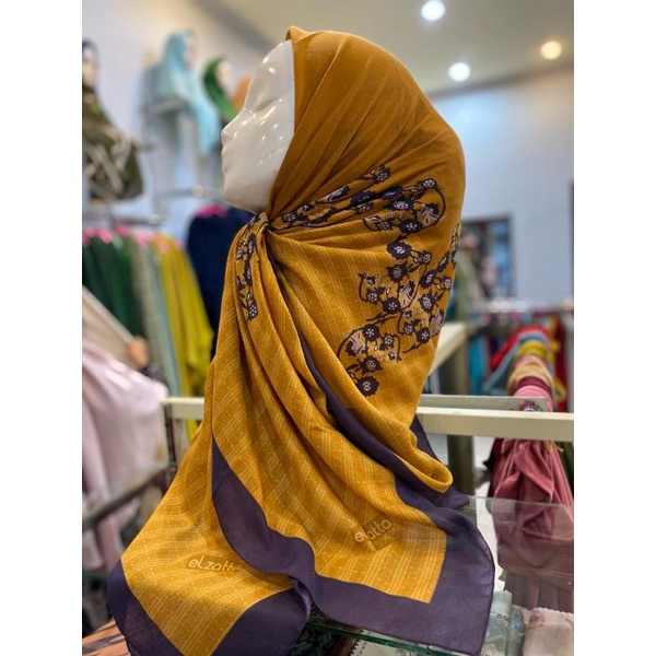 HIJAB ELZATTA MOTIF / HIJAB SEGI EMPAT ELZATTA KAILA KAIMANA ORIGINAL / Jilbab Segi Empat Motif