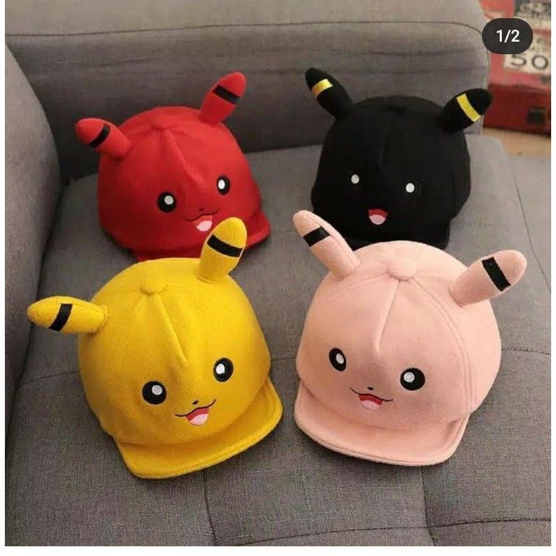 TOPI ANAK PIKACHU HAT//ANAK LAKI LAKI//PEREMPUAN //topi anak untuk usia 0 sampai 4 tahun