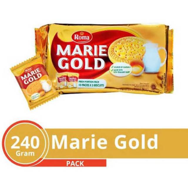 

BISKUIT ROMA MARIE GOLD 240gr - Susu -Susu Coklat