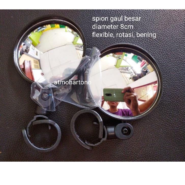 [KODE PRODUK LZN5883] Kaca Spion Supermoto KLX CRF X-RIDE sepeda motor beatstreet WR jalu cembung bu