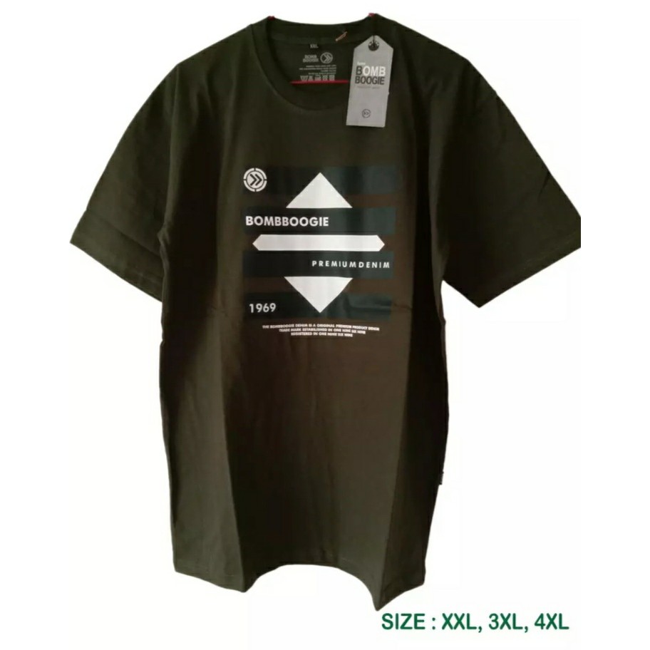 AW.STORE-Baju koas bombogie jumbo XXL,XXXL/Kaos Distro Jumbo Tshirt Oblong Ukuran Besar Baju Distro