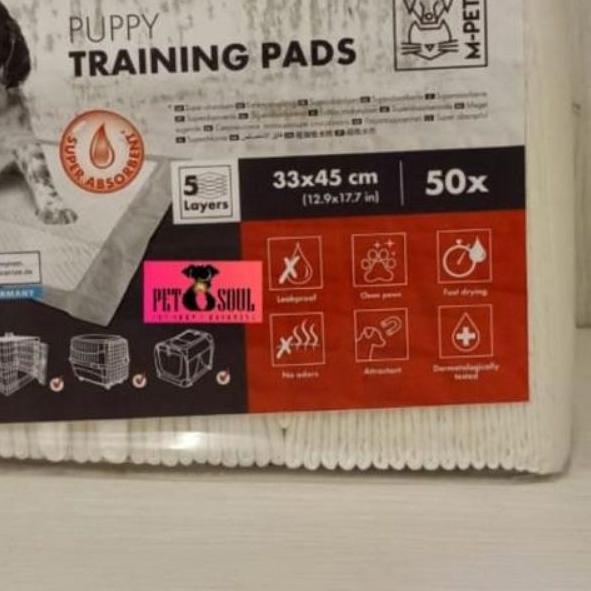 ✥ M-Pets Puppy Training Pads 33x45- 45x60/ underpad anjing kucing ➢