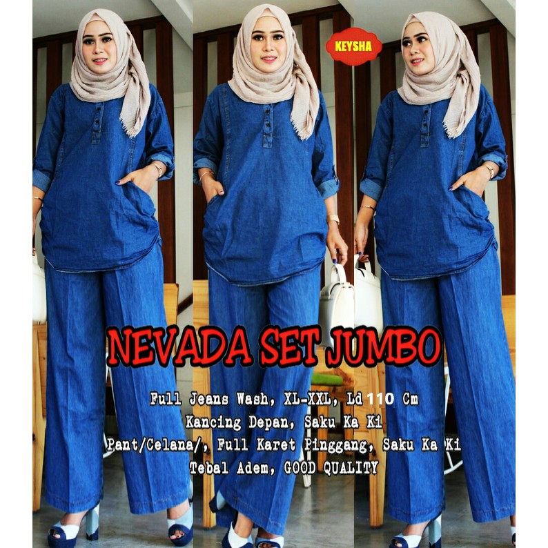 nevada set jumbo jeans original murah