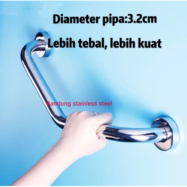 3.2 Sus 304 grip bar Pegangan kamar mandi 40cm bathub toilet stainless