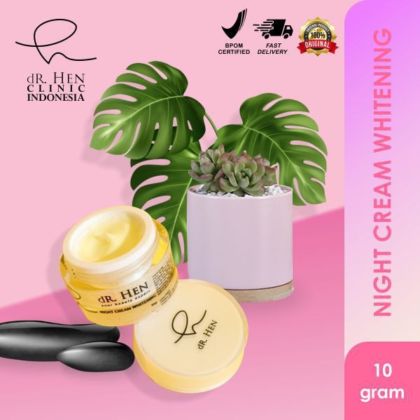 Night Cream dr. hen by dr. Richard Lee Klinik Kecantikan Athena Crim Crem Krim Kerim Wajah Malam Nig