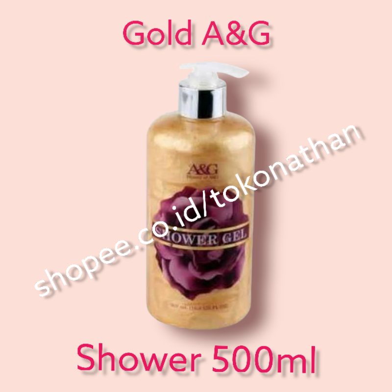 SABUN GOLD A&amp;G  whitening Soap BPOM 500 ml / Shower Gel A&amp;G Gold Pink Putih + Milk susu 500ml