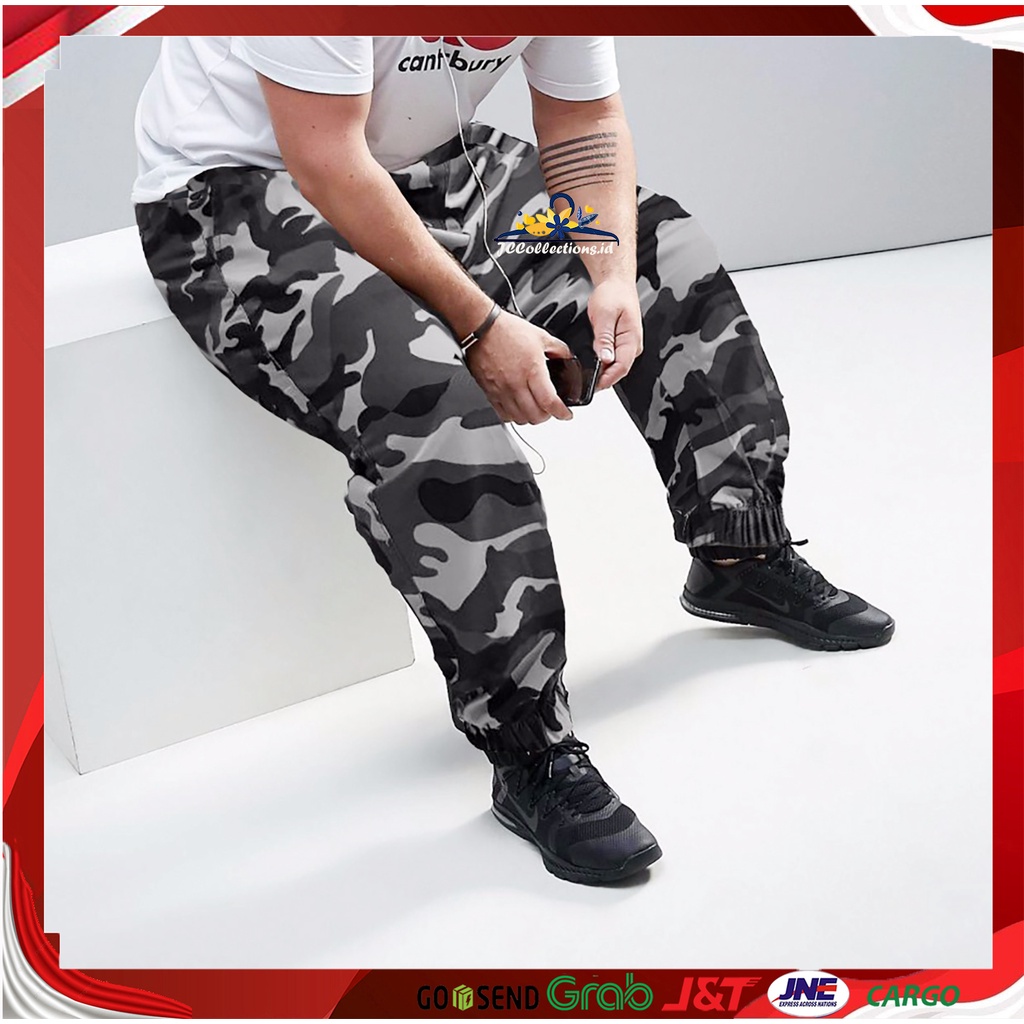 Celana Army Jumbo BIG Size Jogger Pria 3XL Chris Celana Jogger Pria Army Abu - JCCollections