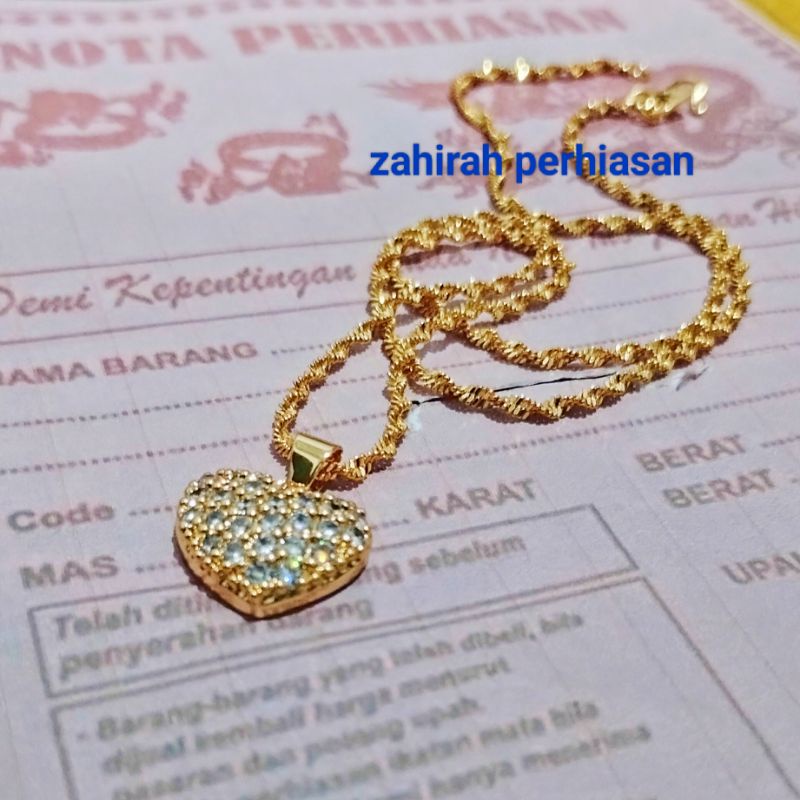 KALUNG MELINTIR LIONTIN PERMATA FULL TITANIUM AWET TAHAN LAMA 443