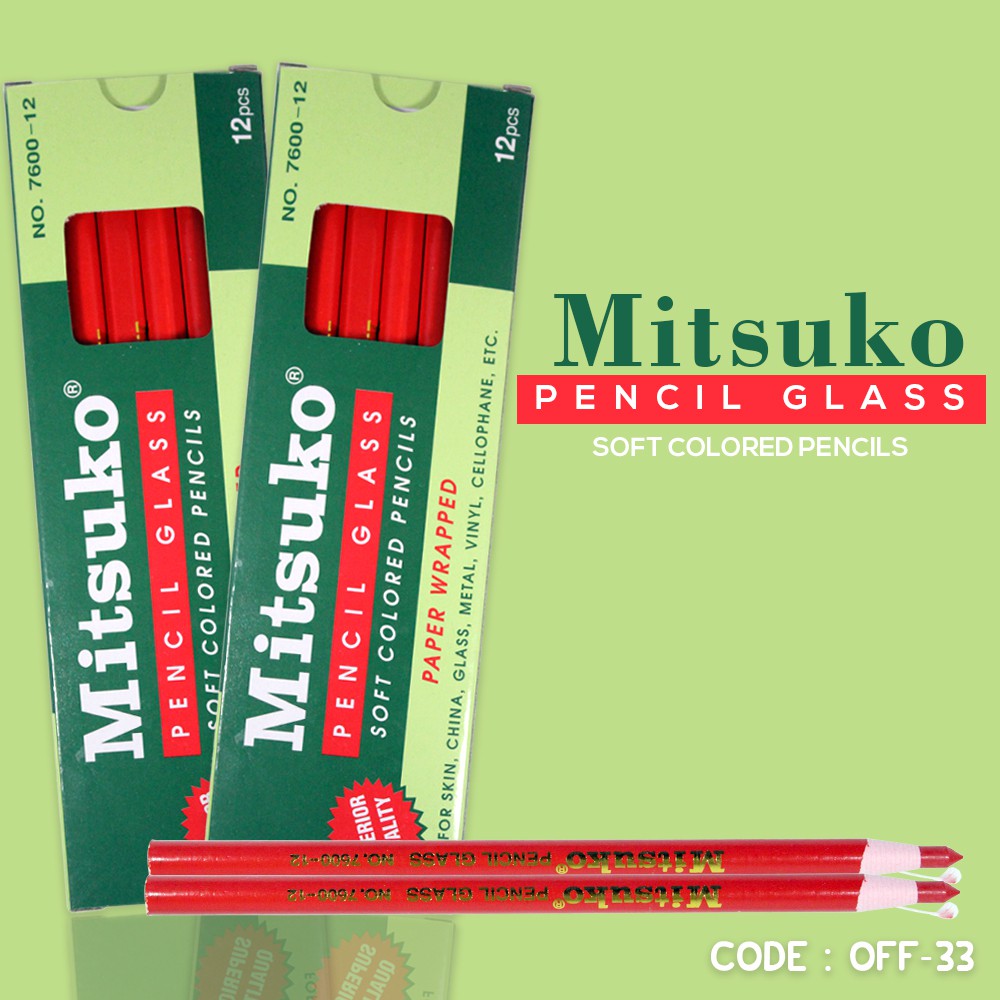 MITSUKO PENCIL GLASS DERMATOGRAPH EMPUK HARGA 1 PCS PENSIL KAIN PUTIH SUPERIOR QUALITY - OFF-33