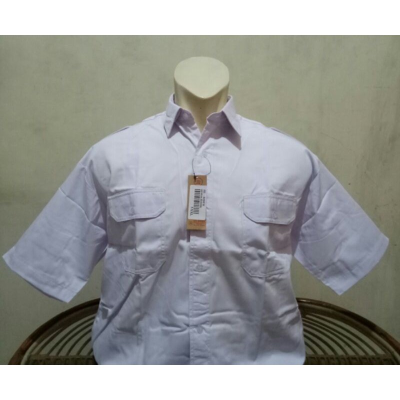 kemeja ASN putih pangkat kantong 2