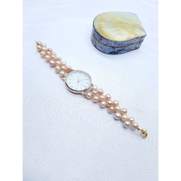 Jam Tangan Mutiara Lombok || Jam Tangan Mutiara Tawar || Bersertifikat