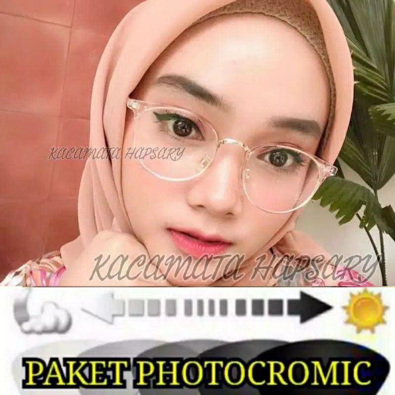 KACAMATA MINUS ANTI RADIASI + LENSA PHOTOCROMIC | KACAMATA WANITA OVAL 6214 | KACAMATA ANTI UV