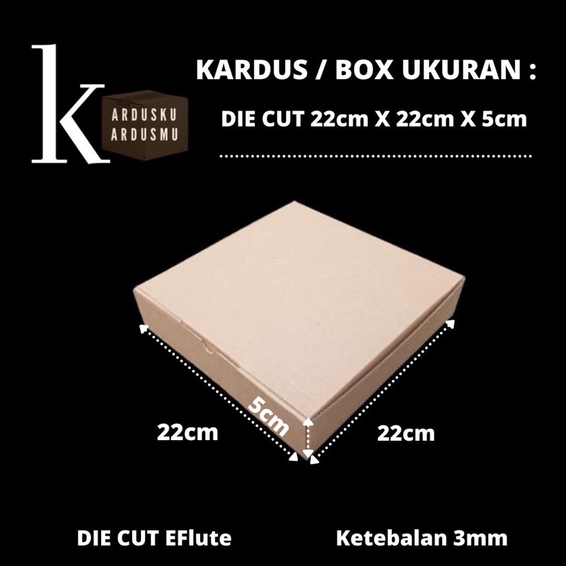 

DIE CUT / KARDUS PIZZA 22 x 22 x 5cm