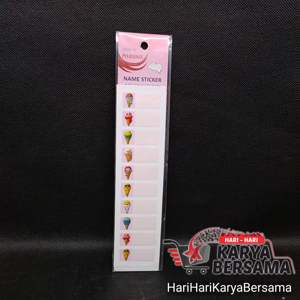 

PHOENIX STICKER NAME SN10-43 ISI 10 SHEETS