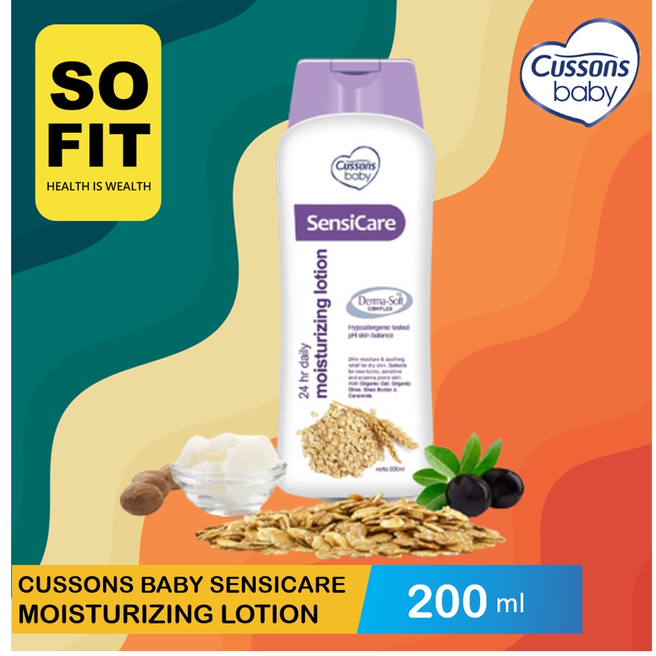 Cussons Baby Sensicare Moisturizing Lotion 200ml/ Sensi Care Losion Pelembab Bayi Kulit Sensitive 200 ml