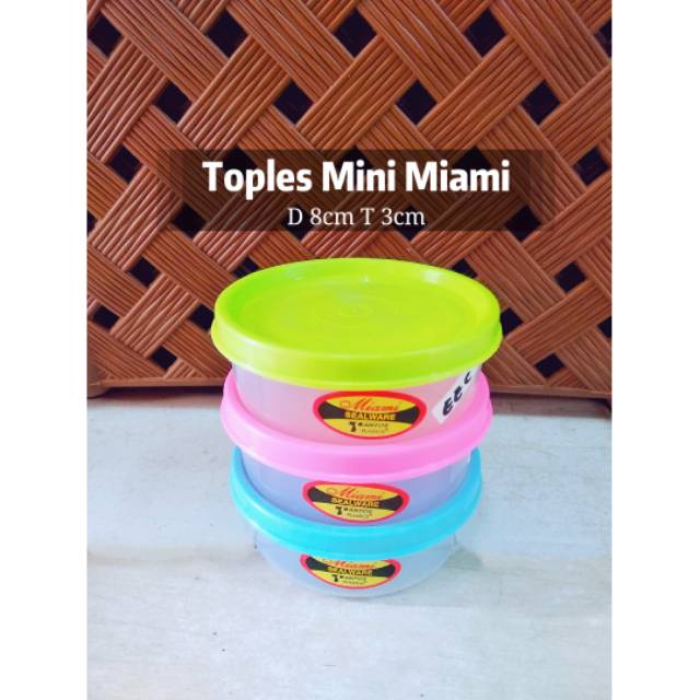 Toples Mini Miami/Sealware Mini/ Souvenir/ Tempat bumbu/ Tempat Sambal
