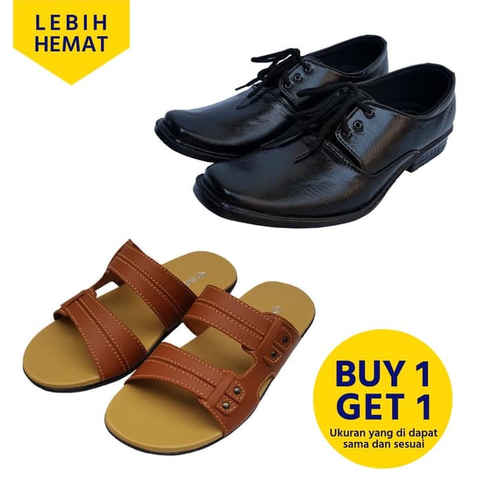 O32I1 Sepatu Pantofel Pria Att Karet Anti Air Dan Hujan  Ambigo Sepatu Formal Pantofel Pria T02