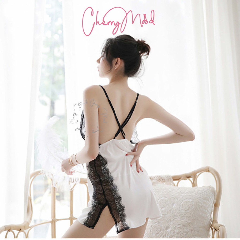 AZALEA Sexy Lingerie Satin Premium Baju Tidur Wanita Pakaian Wanita Import All Aize Piyama Seksi Cod Baju Dinas Depan Suami Sleepwear G-string Termurah Baju Malam Pertama Terbaru Pakaian Dalaman Wanita-3