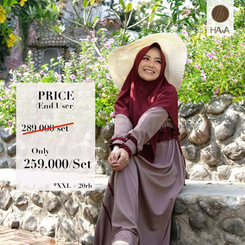 NADHIRA DRESS SET By Hawa/Gamis busui set