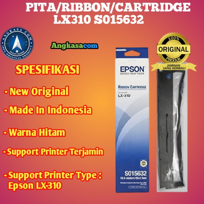 

T6Etfe4E Epson Ribbon Cartridge / Pita / Tinta Lx 310 Lx310 Original E57Dtgfe