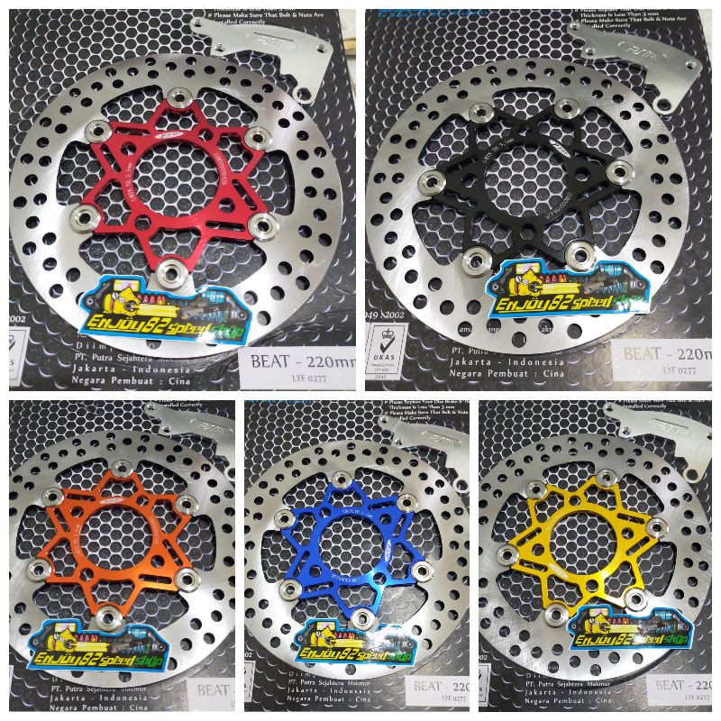 Disc Piringan Cakram Depan Psm 220 mm Plus Breket All Beat Scopy Vario Lubang 4