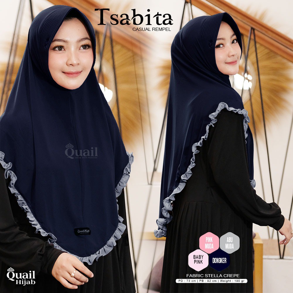 RESTOKK~ TSABITA HIJAB INSTAN ORIGINAL QUAIL HIJAB | HIJAB INSTAN RENDA REMPEL | HIJAB QUAIL | ORIGINAL TANGAN PERTAMA-7