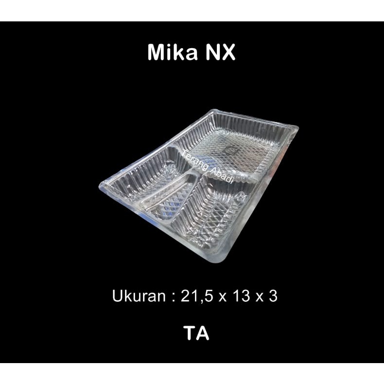 Mika nasi NX 4 / Mika NX / Mika NX sekat 4 / Mika nasi Plastik / Harga per10pcs