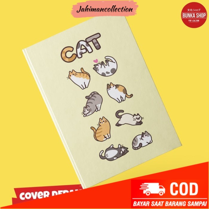 

✨ BISA COD ✨ Notebook Cute The Cats Hardcover A5 Buku Tulis Catatan Agenda Planner