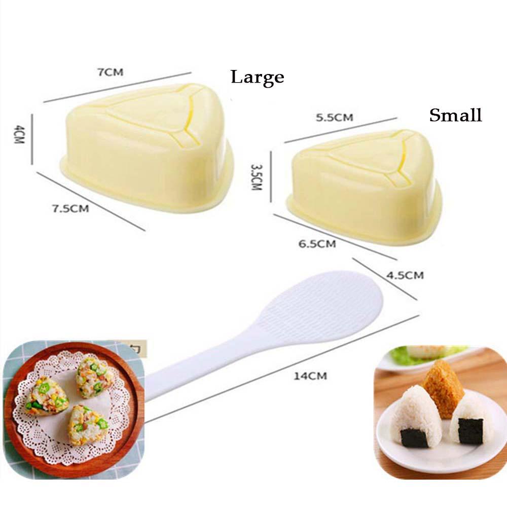 [Elegan] Cetakan Sushi Maker 3PCS/Set Home Seaweed Rice Cooking DIY Cetakan Nasi Makanan Bayi Segitiga