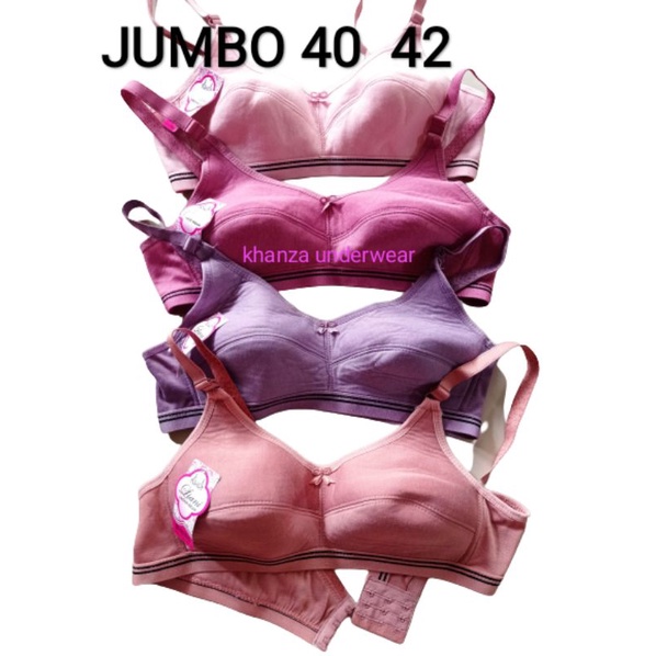 BH Sport Bra JUMBO 40,42 Tanpa Kawat Busa List Karet