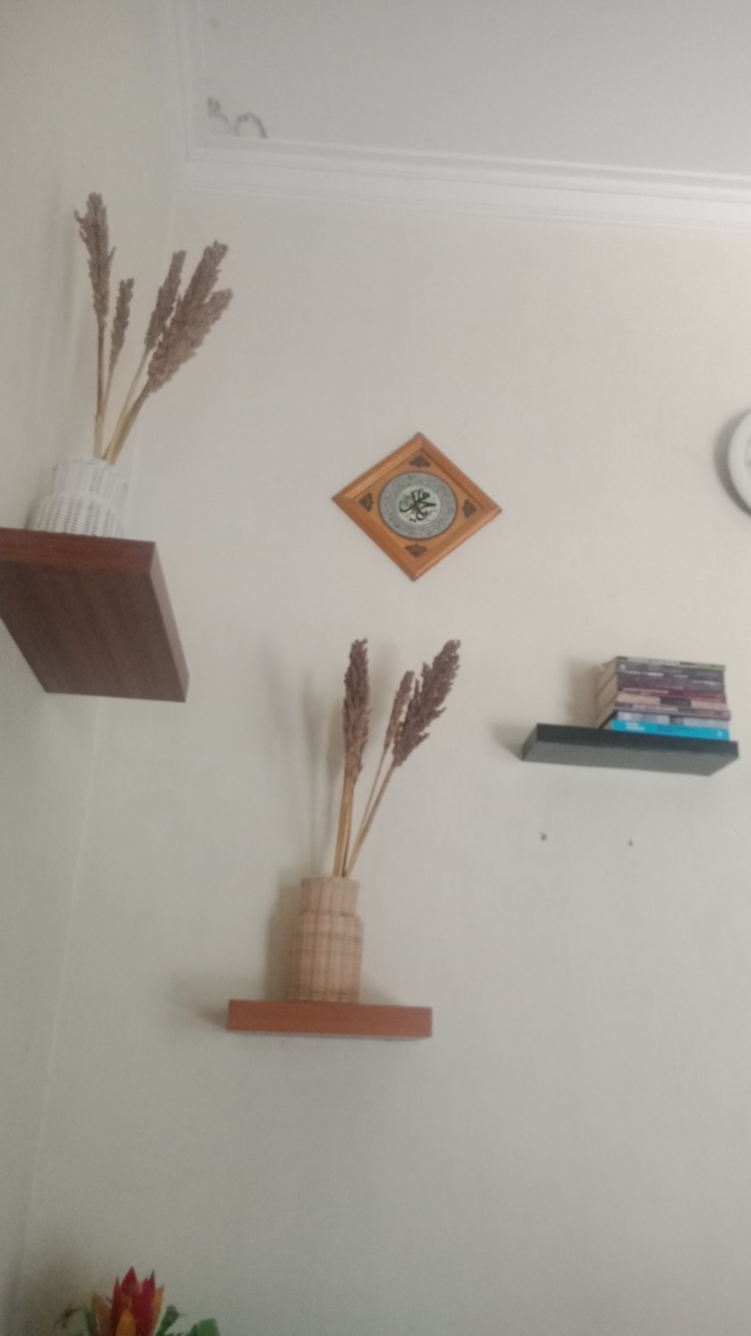 [tanpa Bor] Ambalan Rak Dinding Gantung . Uk Panjang 40,40cm X Lebar 15cm