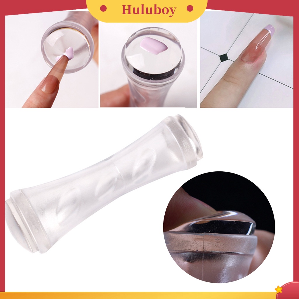Huluboy Huluboy♡ Alat Stamper Pengikis Kuku Kepala Ganda Elastisitas Tinggi Bahan Silikon Untuk Manicure