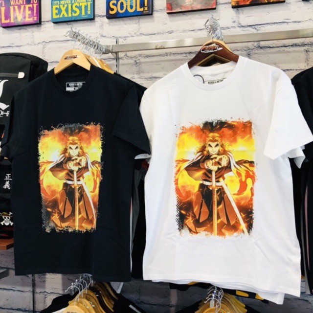 Tshirt Rengoku Flame Mugen Train Anime Kimetsu No Yaiba