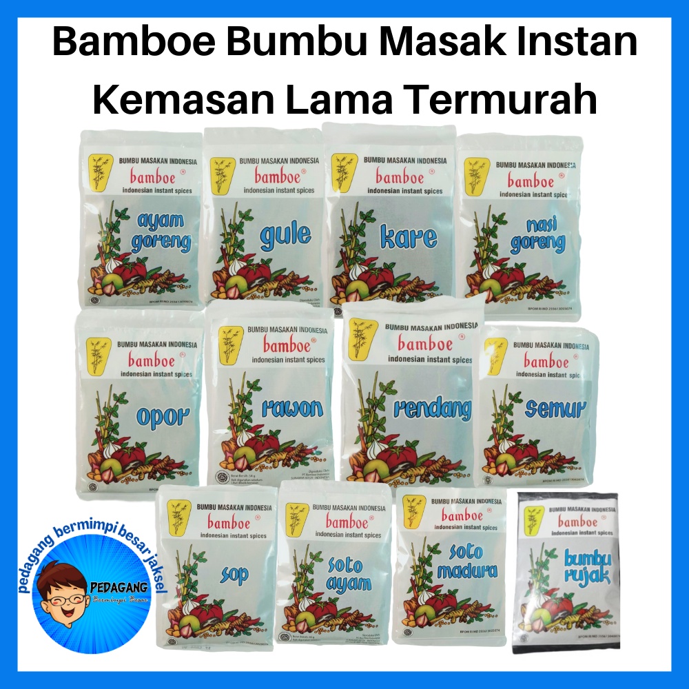 

Bamboe Bumbu Masak Instan Kemasan Lama Termurah/ Bumbu Masak Bamboe all Varian/ Bamboe Bumbu Racik/ Bamboe Bumbu Dapur/