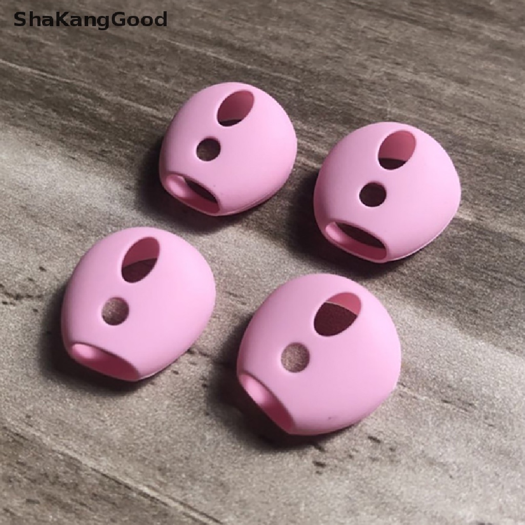 Skid 2pcs / Pasang Earcap Earphone Bahan Silikon Anti slip Untuk Apple Airpods