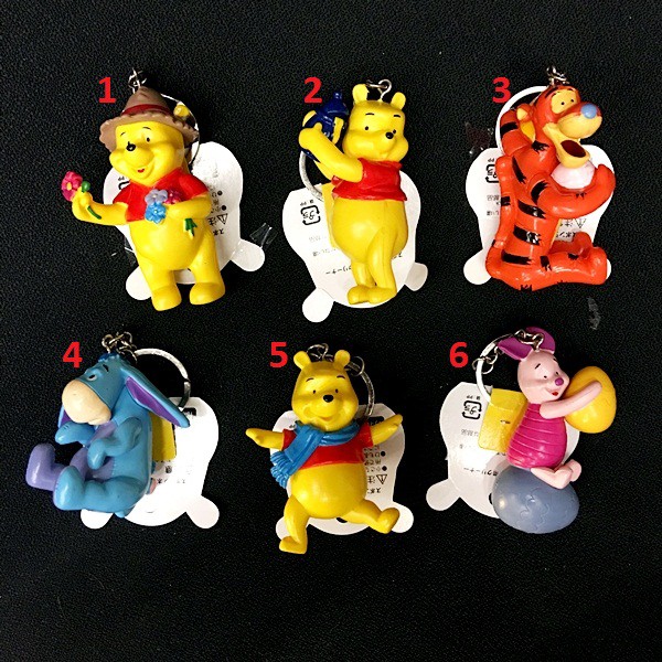 Gantungan Kunci Keychain Disneyland Winnie The Pooh Tiger Piglet Original from Japan