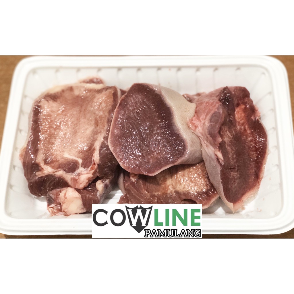 

Lidah Sapi Import Beef Tounge Premium -+2cm perslice Nett:500Gram HALAL