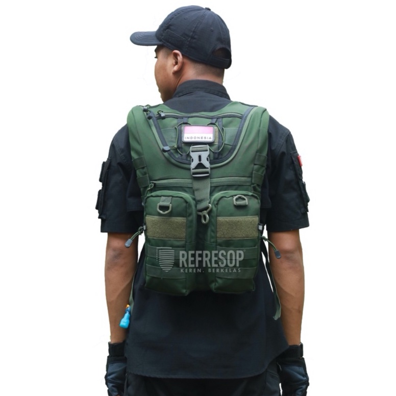 REFRESOP Original PX774 Tas Ransel Tactical Sepeda Army - Hijau