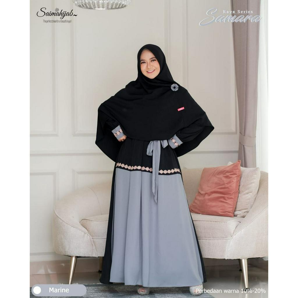 Samara Dress by Saima Hijab | Gamis Mewah Simpel Bahan Jatuh Adem
