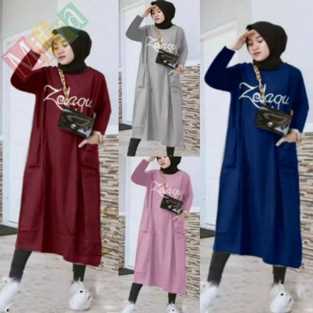 JF Atasan Tunik Kaos Babyterry Jumbo Wanita Muslimah Terbaru zola LD110 PB 100 Collection